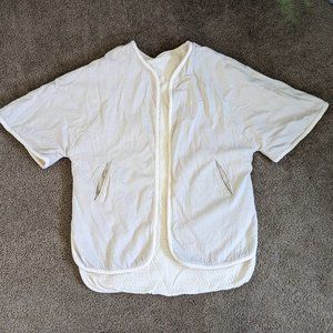 Black Crane REVERSIBLE jacket/sweater/house coat // flexible sizing